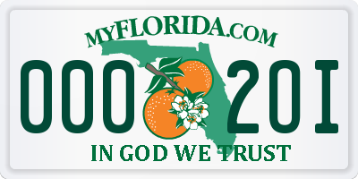 FL license plate 0002OI