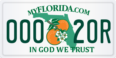 FL license plate 0002OR