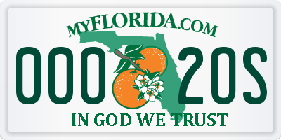 FL license plate 0002OS