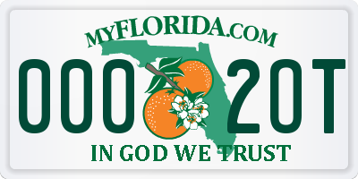 FL license plate 0002OT