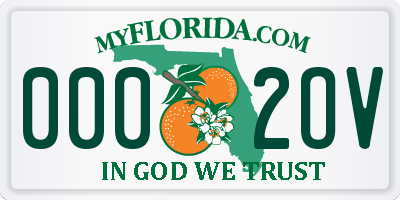 FL license plate 0002OV