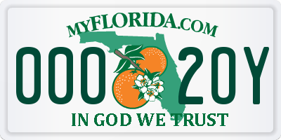 FL license plate 0002OY