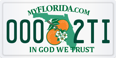 FL license plate 0002TI