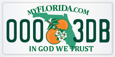 FL license plate 0003DB