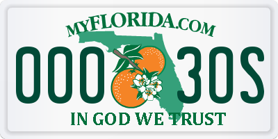 FL license plate 0003OS