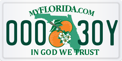 FL license plate 0003OY