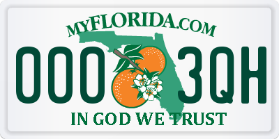 FL license plate 0003QH