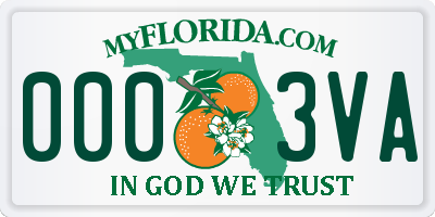 FL license plate 0003VA