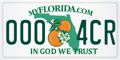 FL license plate 0004CR