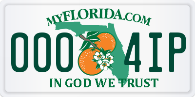 FL license plate 0004IP