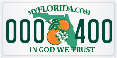 FL license plate 0004OO