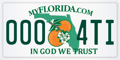 FL license plate 0004TI