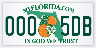 FL license plate 0005DB