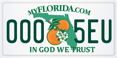 FL license plate 0005EU