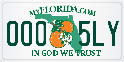 FL license plate 0005LY