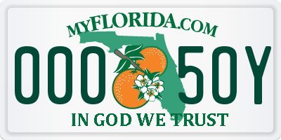 FL license plate 0005OY