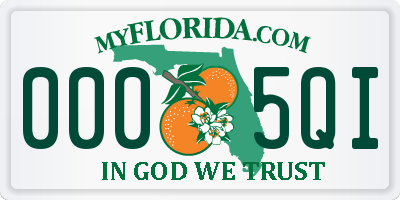 FL license plate 0005QI