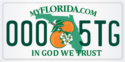 FL license plate 0005TG