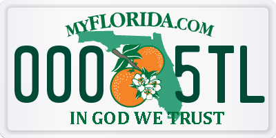 FL license plate 0005TL