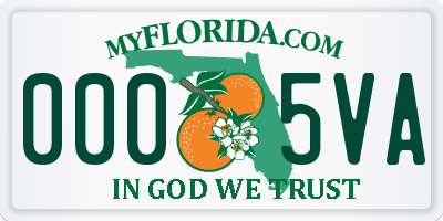 FL license plate 0005VA