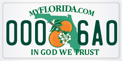 FL license plate 0006AO