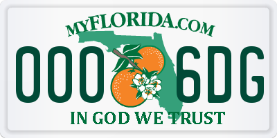 FL license plate 0006DG