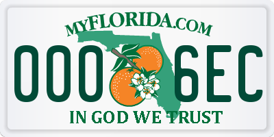 FL license plate 0006EC