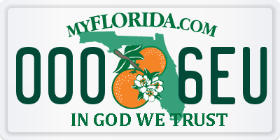 FL license plate 0006EU
