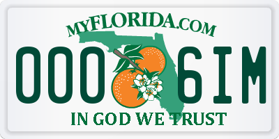 FL license plate 0006IM