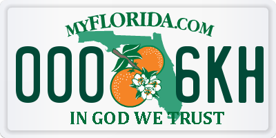 FL license plate 0006KH