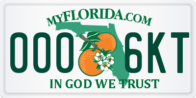 FL license plate 0006KT