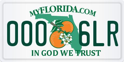FL license plate 0006LR