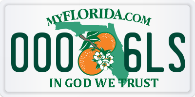 FL license plate 0006LS