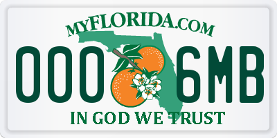 FL license plate 0006MB