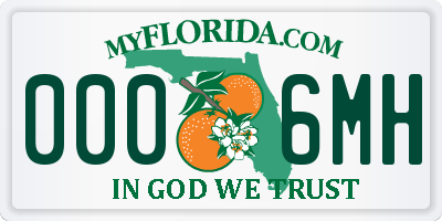 FL license plate 0006MH