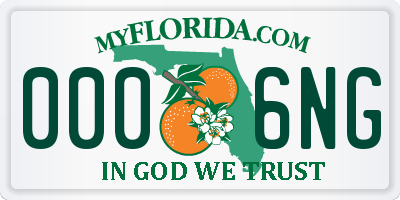 FL license plate 0006NG