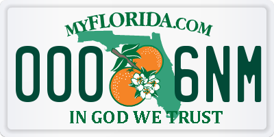 FL license plate 0006NM