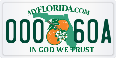 FL license plate 0006OA