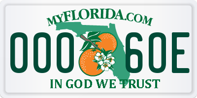 FL license plate 0006OE