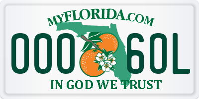 FL license plate 0006OL