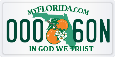 FL license plate 0006ON