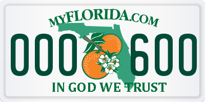 FL license plate 0006OO