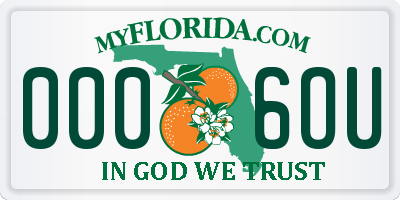 FL license plate 0006OU