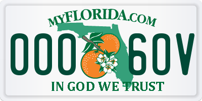 FL license plate 0006OV