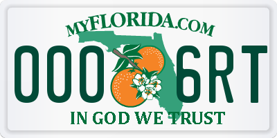 FL license plate 0006RT