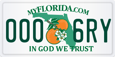 FL license plate 0006RY