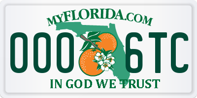 FL license plate 0006TC