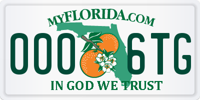 FL license plate 0006TG