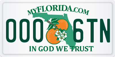 FL license plate 0006TN