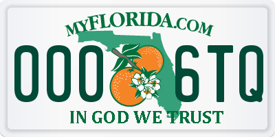 FL license plate 0006TQ